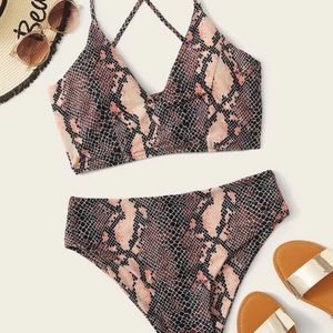 SOLD- Never worn snakeskin two-piece bikini!